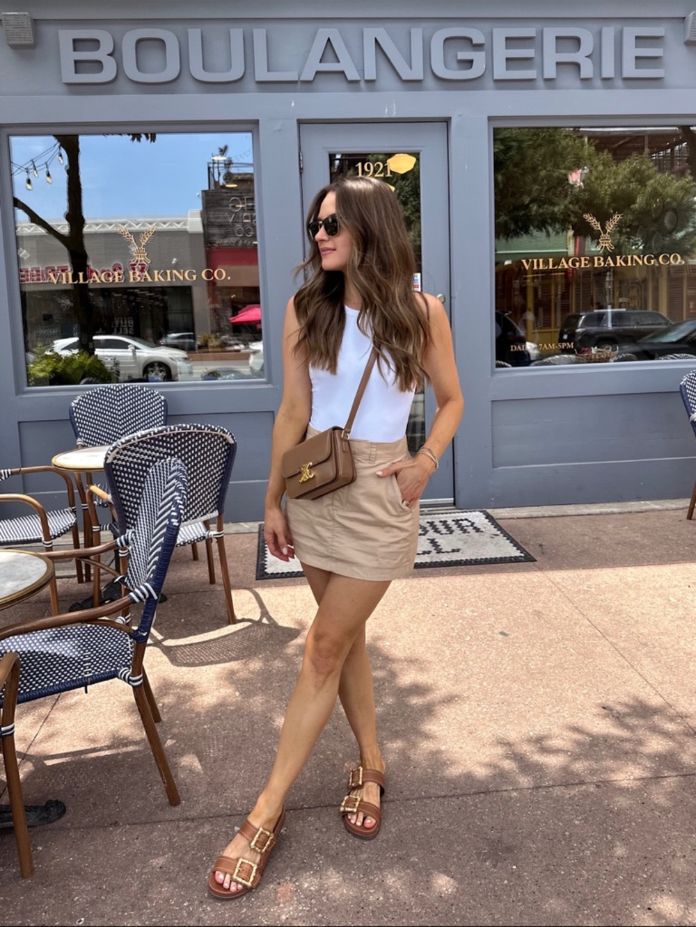 White high neck ribbed tank